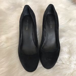 Via Spiga Black Suede Wedges - 8
